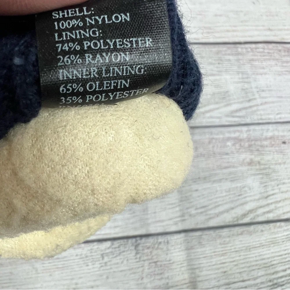 Thinsulate Insulation Gloves Boys Navy Blue Knit Cuffs Fleece Lined Size M
